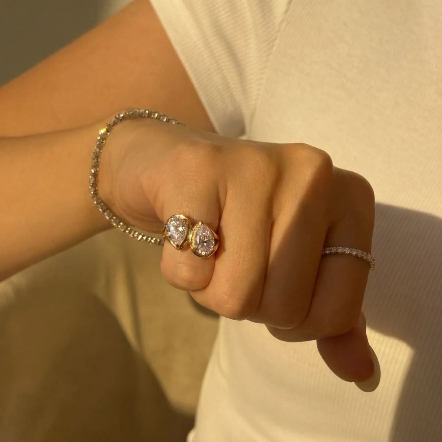Anillo Toi Et Moi Pear