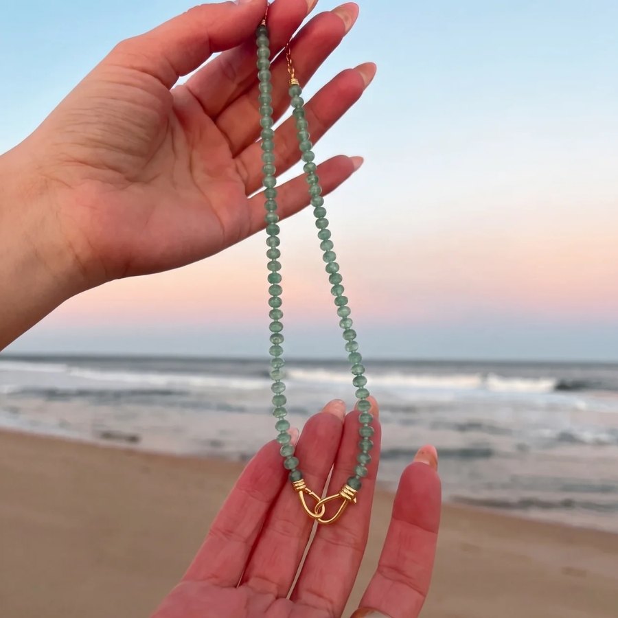 Aqua Beaded Necklace