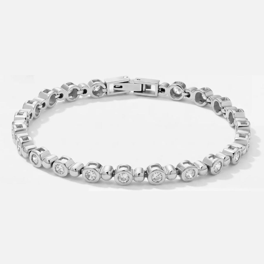 Pulsera Tennis - Mini Perlas Oro