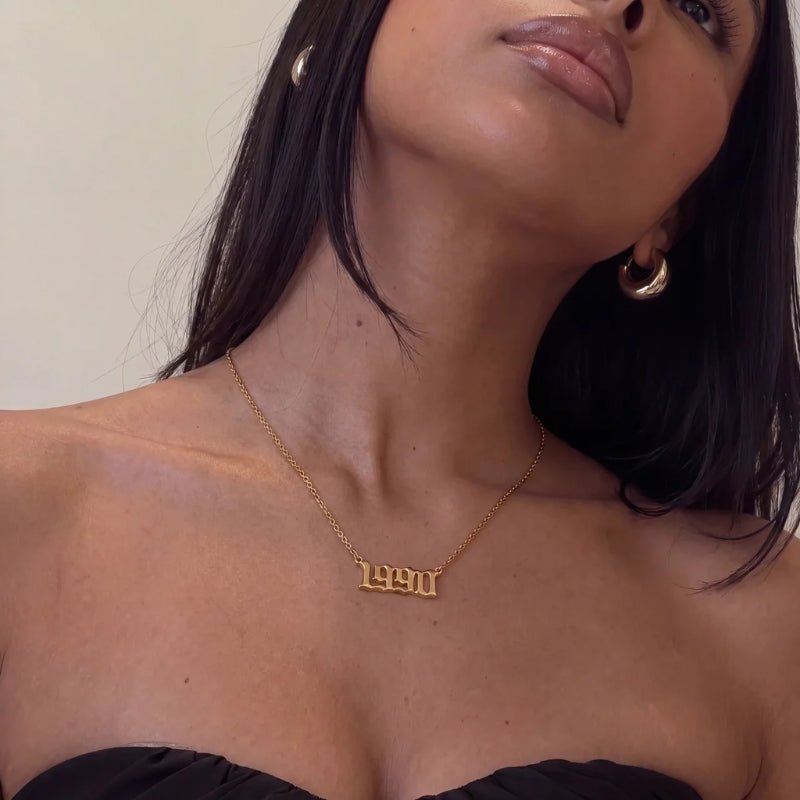 Collar Año de Nacimiento - Personalizado Oro