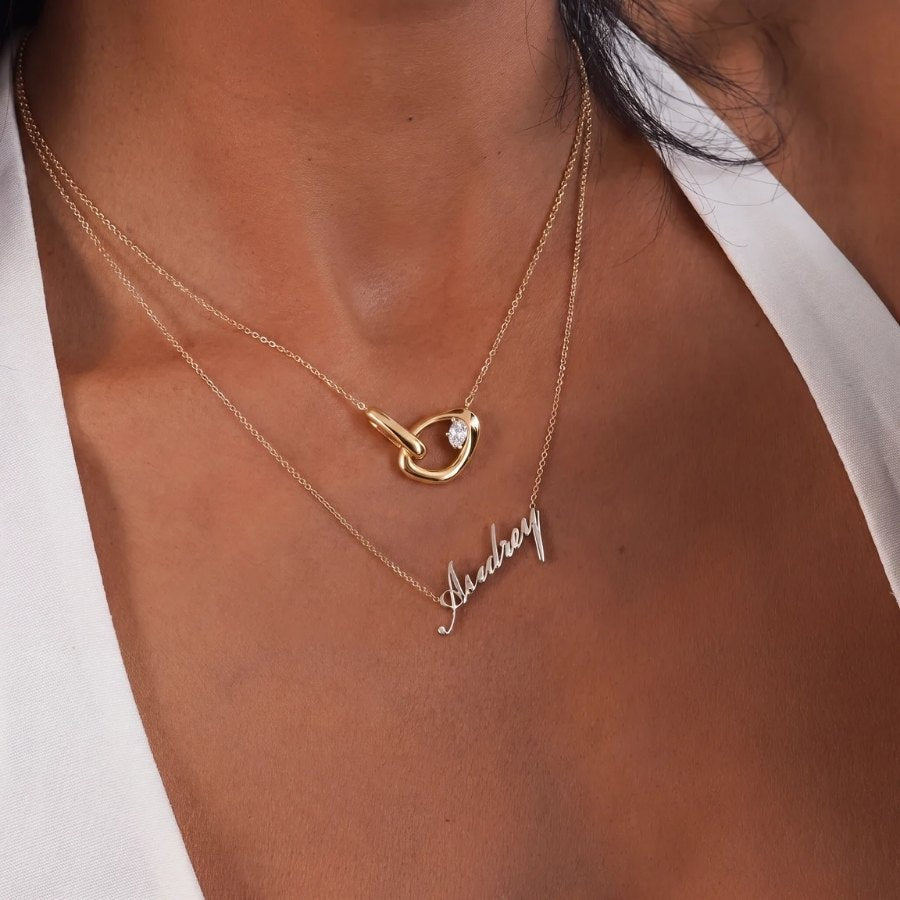 CZ Love Knot Necklace