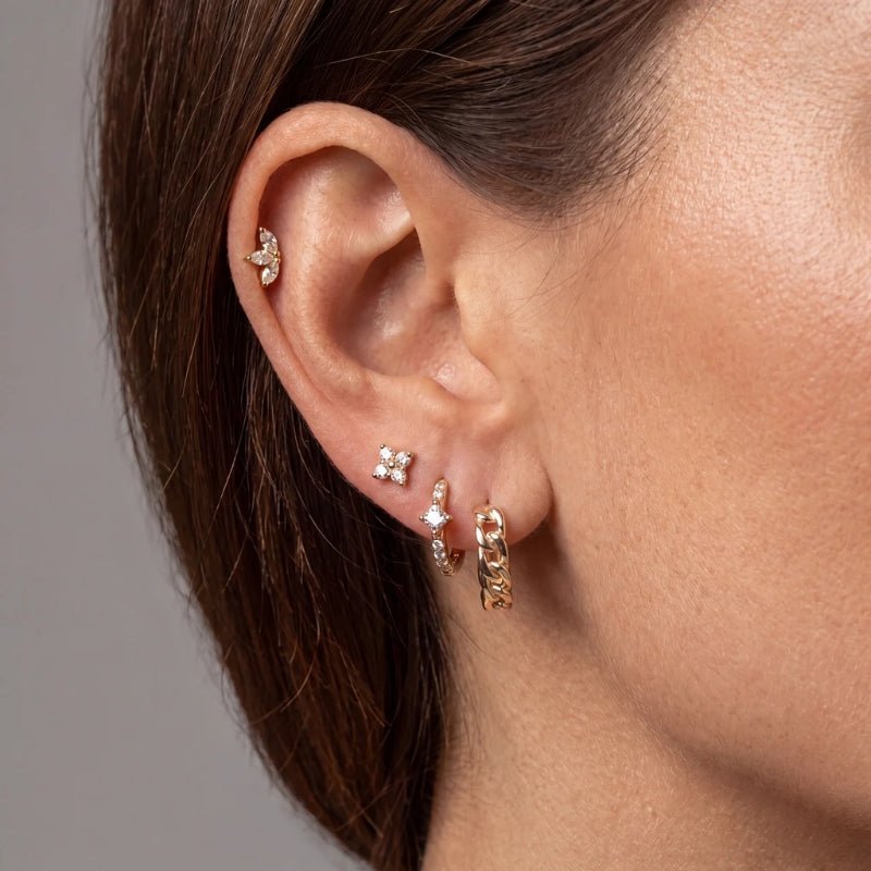 Pendientes Diamante - Clara Mini Cluster Oro