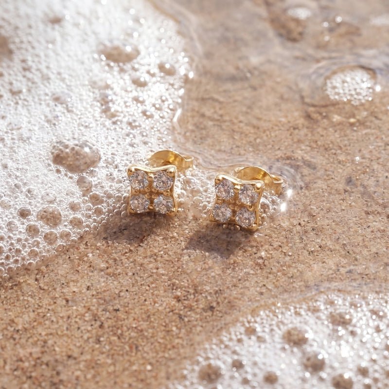 Pendientes Diamante - Clara Mini Cluster Oro