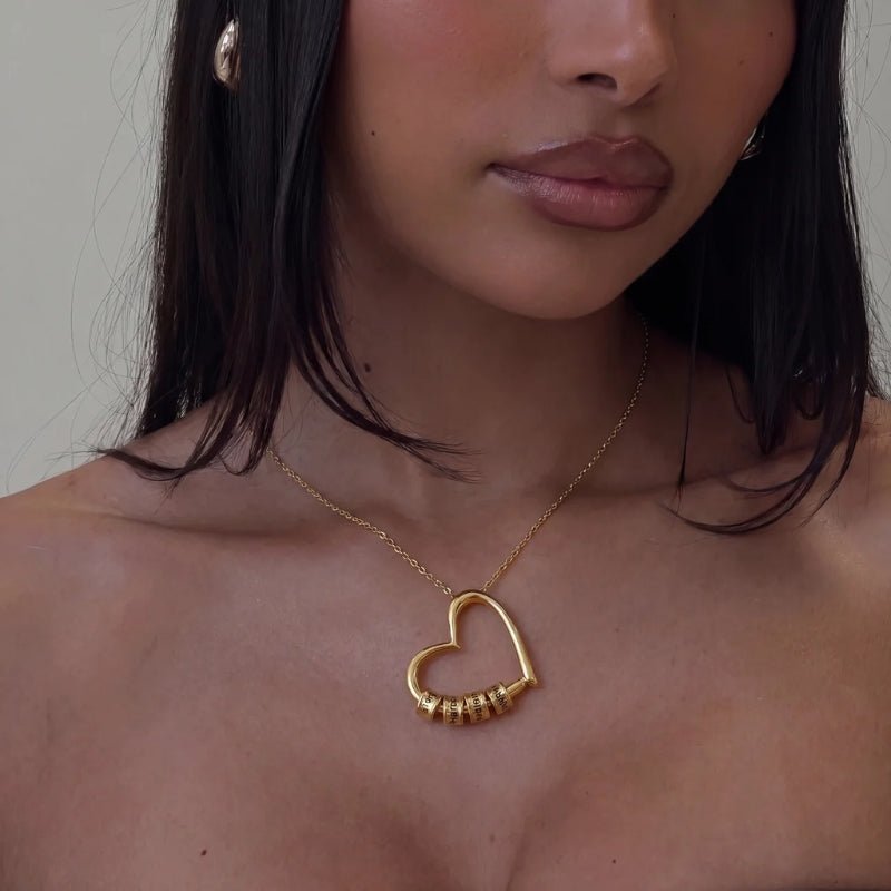 Collar Corazón Grabado - Nombre Oro Personalizado