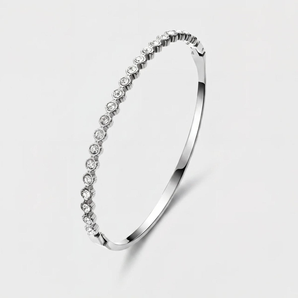 Brazalete Rígido Oro - Tennis Pavé Continuo