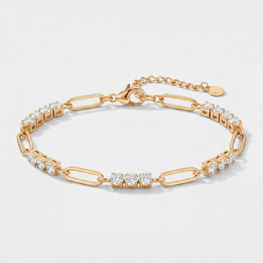 Pulsera Golden Link Tennis
