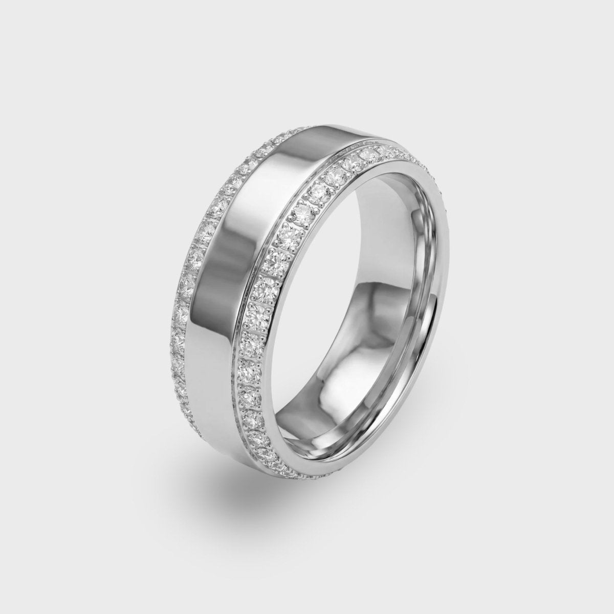 Anillo Doble Alianza - Nombres Personalizado Oro