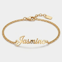 Tobillera Oro - Nombre Personalizado Cadena