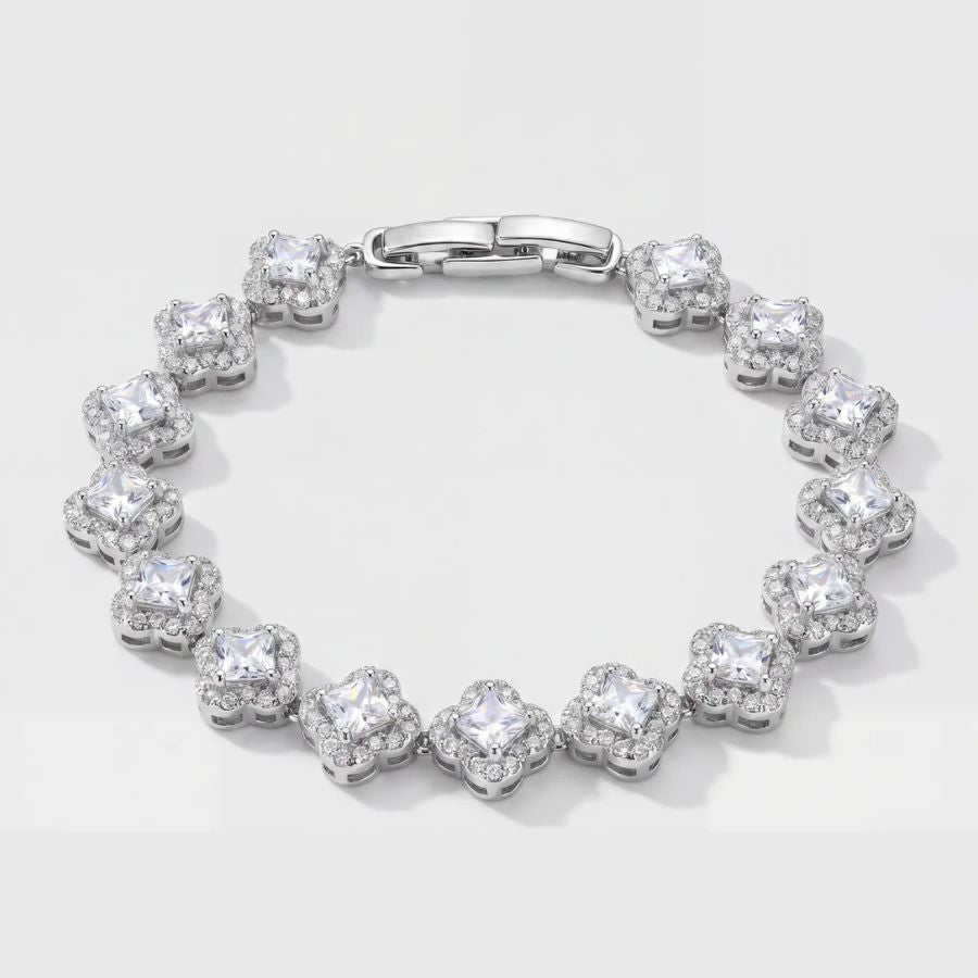 Pulsera Square Halo Tennis