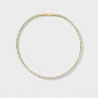 Collar Choker Tennis - Cristales Oro