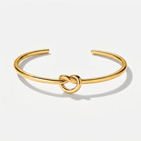 Brazalete Rígido Oro - Nudo Minimal