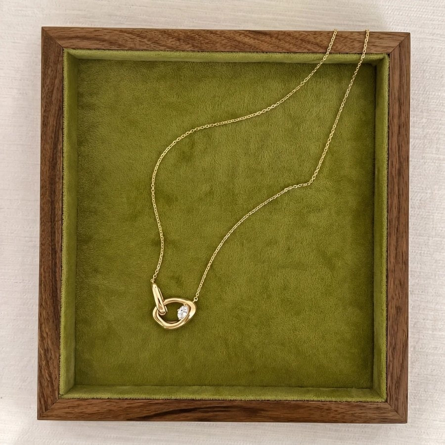 CZ Love Knot Necklace