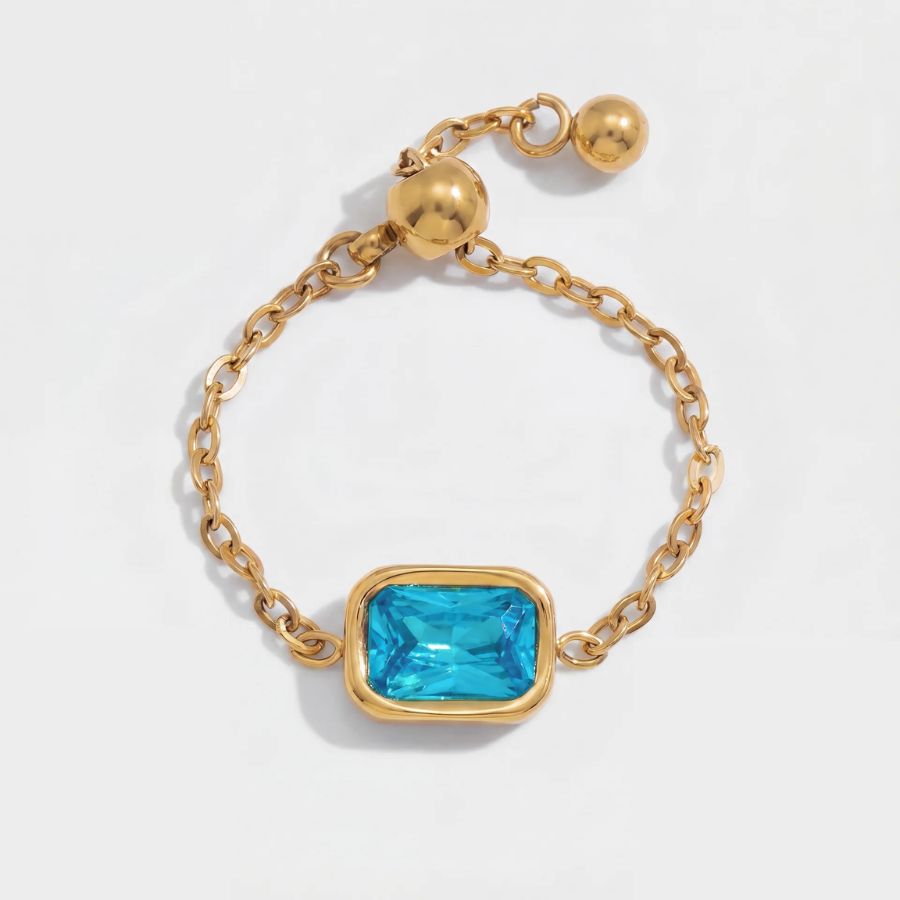 Aqua Crystal Ring