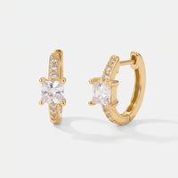 Pendientes Aro Aurora - Cristales Talla Princess Oro