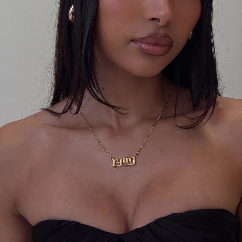 Collar Año de Nacimiento - Personalizado Oro