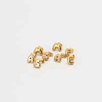 Pendientes Inicial - Letra Bubble Oro