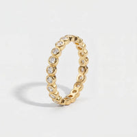 Anillo Bubble - Tennis Engaste Cerrado Circonita Oro