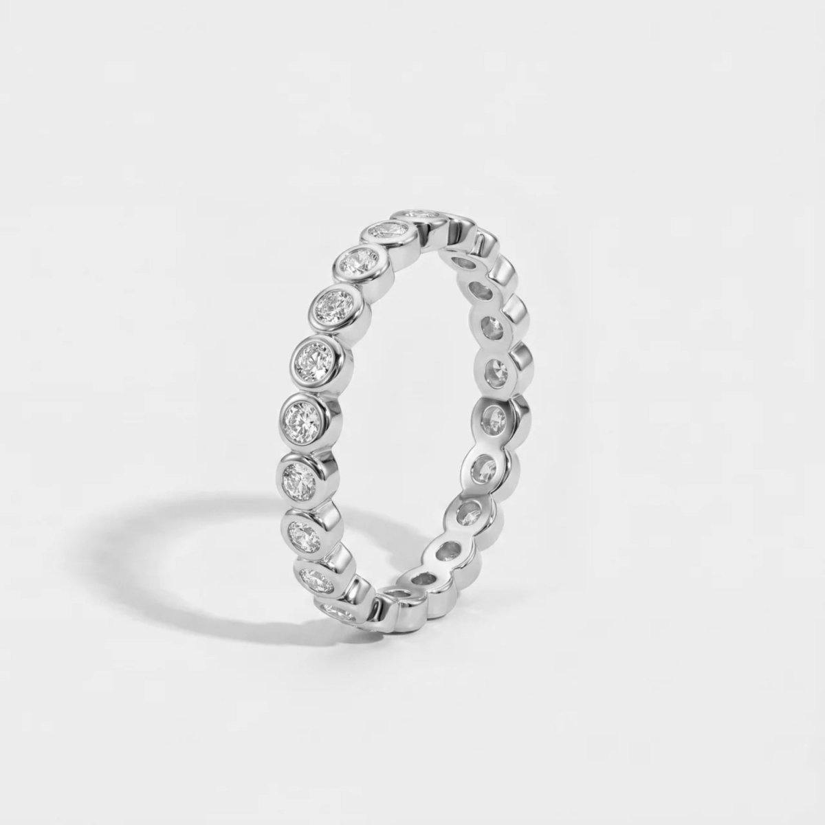 Anillo Bubble - Tennis Engaste Cerrado Circonita Oro