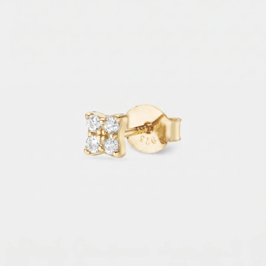 Clara Diamond-Cluster Stud in 18K gold or sterling silver