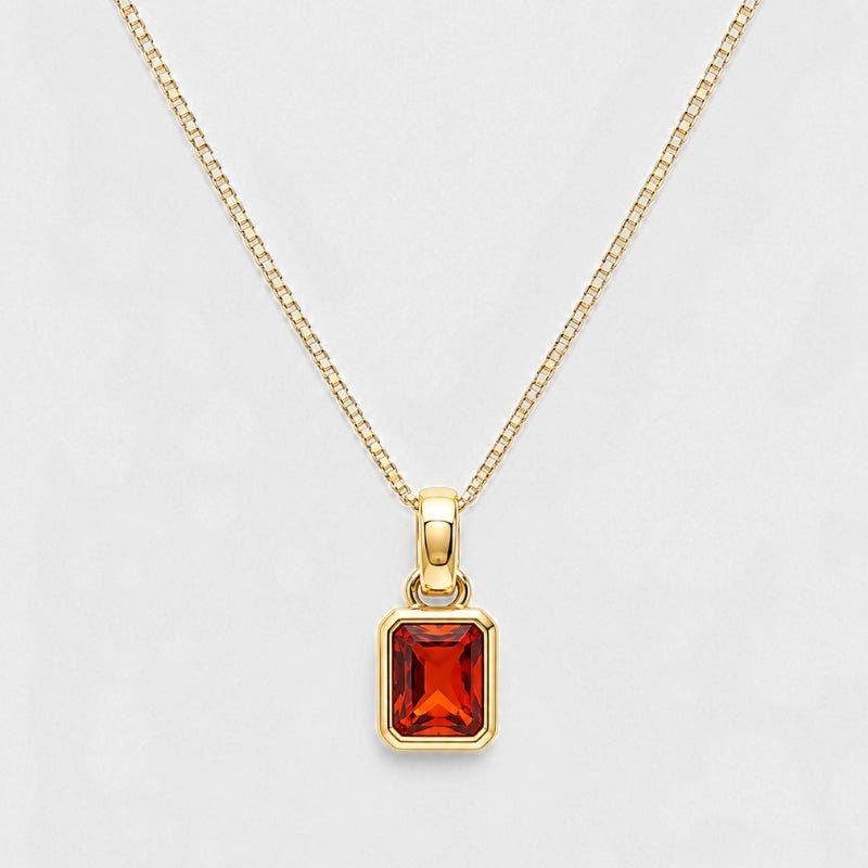 Collar Piedra de Nacimiento Talla Esmeralda - Personalizado