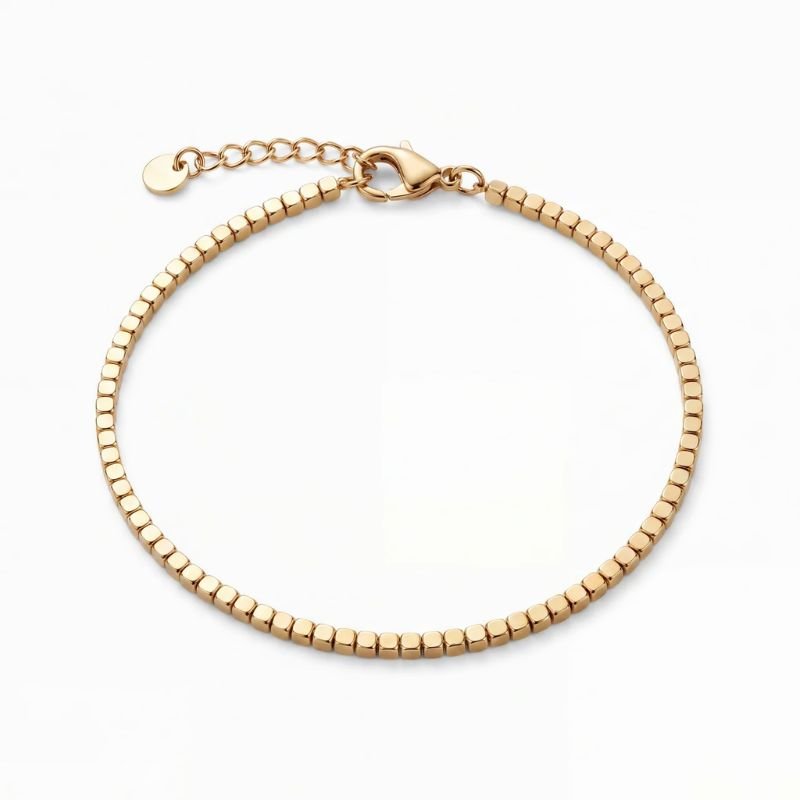 Pulsera Cadena Oro - Barra en T Delicada
