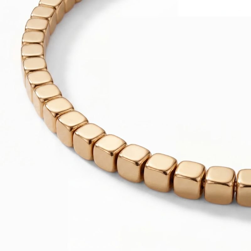Pulsera Cadena Oro - Barra en T Delicada