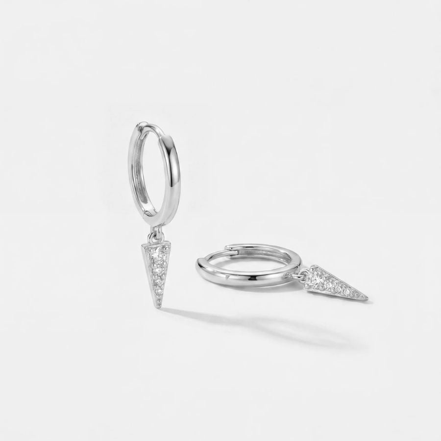 Pendientes Aro Colgante - Vega Gota Pavé Oro
