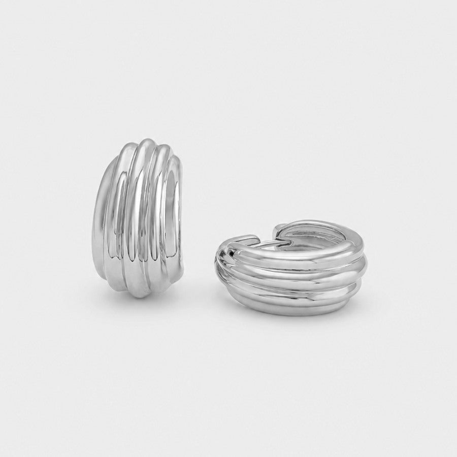 Pendientes Huggies Oro - Ripple Estriados