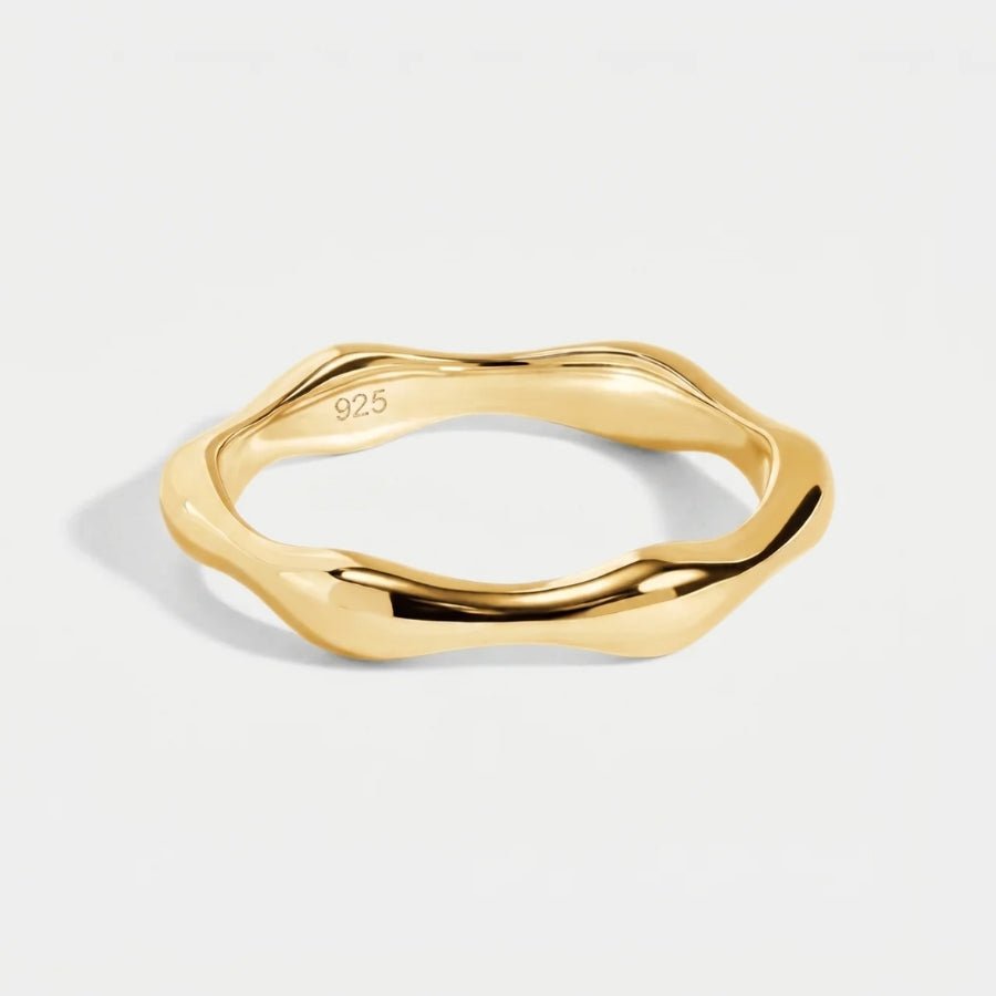Organic Wave Stacking Ring in 18K gold or sterling silver