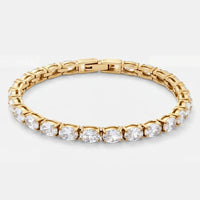 Pulsera Tennis - Circonitas Talla Óvalo Oro