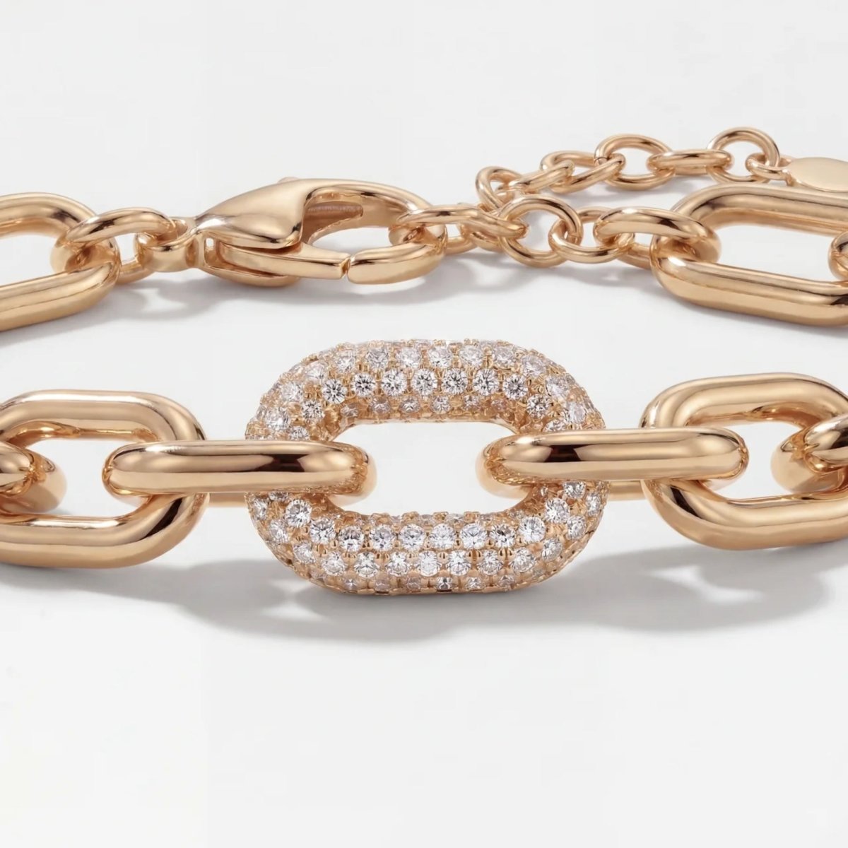 Pulsera Tennis - Cadena Clip Pavé Circonita Oro