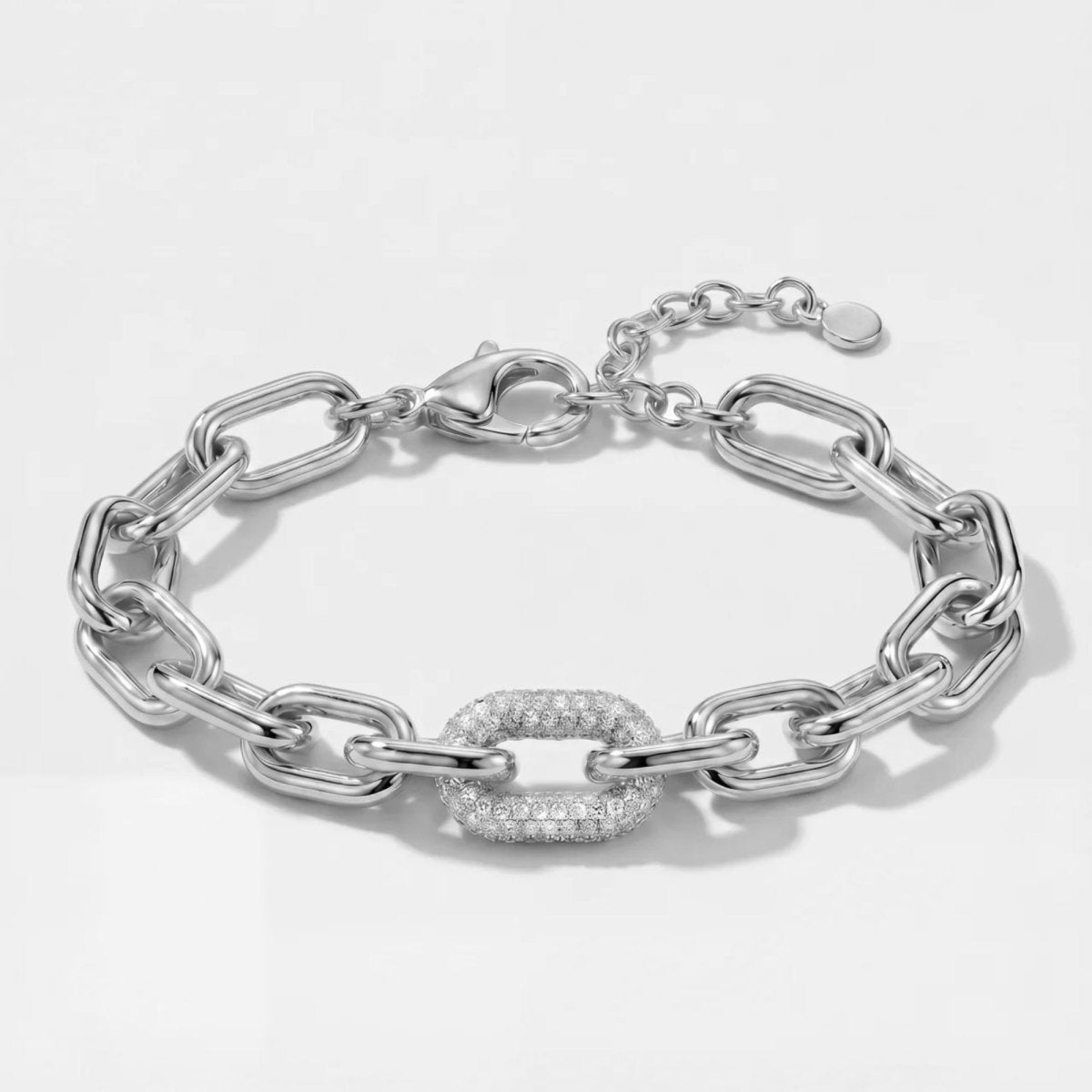 Pulsera Tennis - Cadena Clip Pavé Circonita Oro