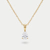 Collar Lágrima Talla Pera - Colgante Cristal Oro