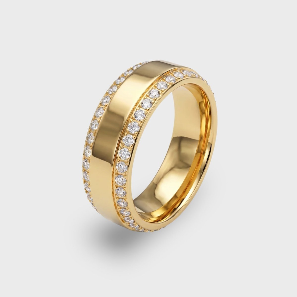 Anillo Doble Alianza - Nombres Personalizado Oro