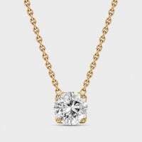 Collar Solitario Redondo Brillante