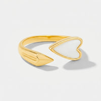 Anillo Corazón Amor - Nácar Oro