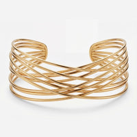Brazalete Rígido Oro - Aurora Hilo Escultural