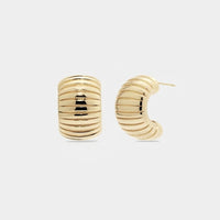 Pendientes Aro Oro - Strata Estriados