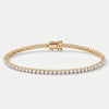 Pulsera Tennis Fina - Línea Cristales Oro