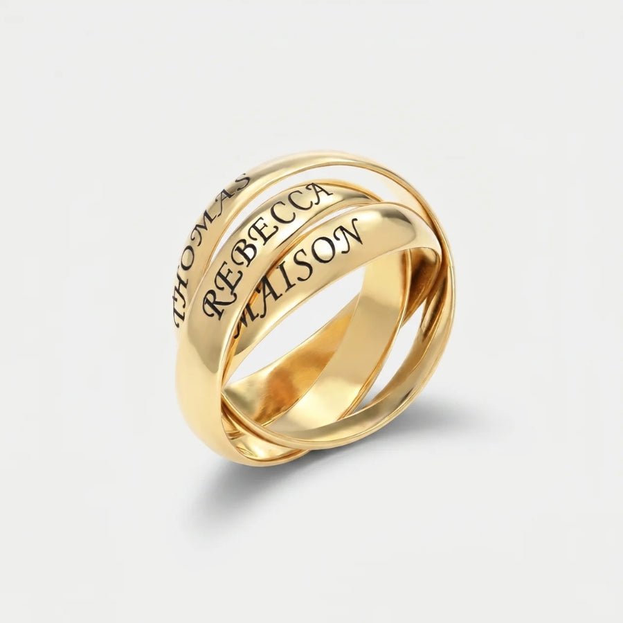 Trio Bond Custom Ring in 18K gold or sterling silver